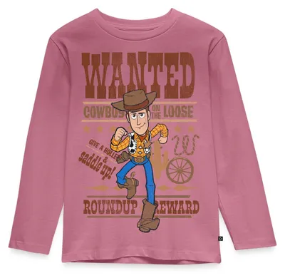 Produktbild von Spreadshirt Toy Story Woody Gesucht Kinder Premium Langarmshirt, 98/104 (2 Jahre), Mauve