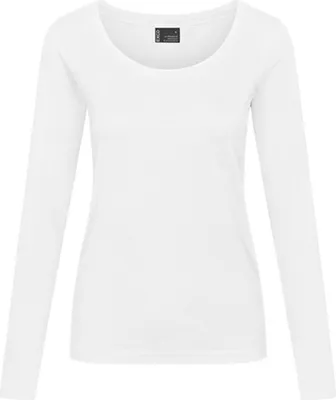 Immagine prodotto di EXCD by Promodoro 4095 | Maglietta donna manica lunga, single jersey - Colore: Bianco - Taglia: M