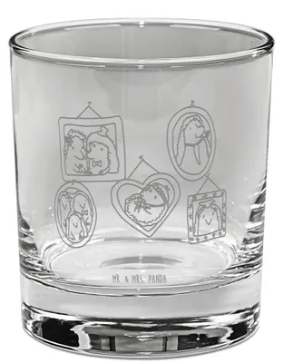 Produktbild von Mr. & Mrs. Panda Tumbler Igel Familie - Transparent - Geschenk, Mama, Bilder, Whiskey, Whiskeyglas, Scotch Glas, Opa, Whiskyglas, Liebe