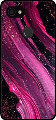 Produktbild von Handyhülle für Google Pixel 3A mit Marmordruck - TPU Backcover Case Marble Design - Lila Pink