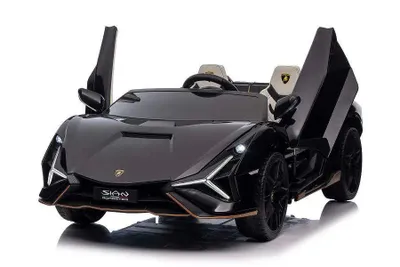 Immagine prodotto di Veicolo per Bambini – Auto Elettrica "Lamborghini SIAN 2 Posti" – Licenza Ufficiale – Batteria 24V, 4 Motori – Telecomando 2.4 GHz, MP3, Sedile in Pel