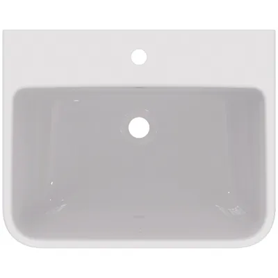 Produktbild von Waschtisch i.life B m Überlauf 1 Hahnloch 600x480x180mm weiß 600 x 480 x 180 mm weiß
