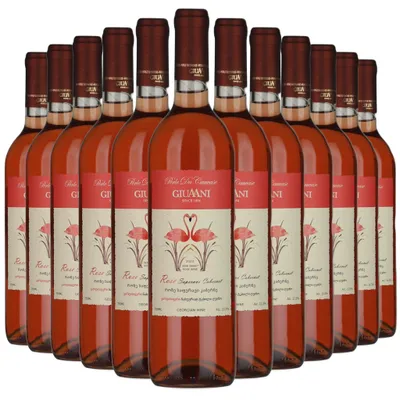 Produktbild von Giuaani Rosé Saperavi-Cabernet Sauvignon Lieblich Georgischer Roséwein Lieblich (12 x 0,75L)