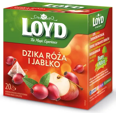 Zdjęcie produktu dla Herbatka owocowa Loyd Dzika Róża i Jabłko 20 torebek