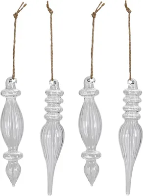 Immagine prodotto di Decorazione natalizia in vetro trasparente da 15 cm come decorazione per l'albero di Natale