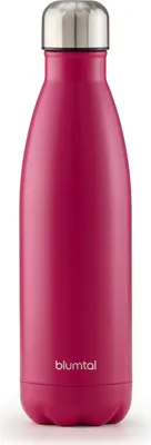 Produktbild von Blumtal Trinkflasche Edelstahl isoliert Thermosflasche 1000 ml - Lila - Auslaufsichere Trinkflasche Metall - BPA-freie Thermo Trinkflasche