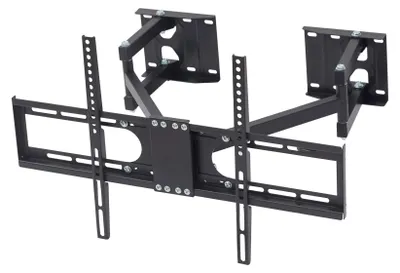 Productafbeelding van TV-wandhouder voor hoekmontage - Model U-510A-RBS - Geschikt voor televisies van 81–165 cm - VESA 600x400 - Kantelbaar - Draagvermogen tot 35 kg - Zwart