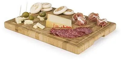 Productafbeelding van Multifunctionele Bamboe Snijplank Groot - 40 x 30 x 3 cm