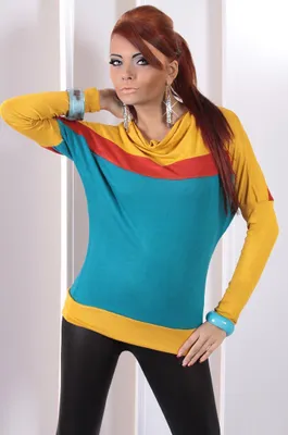 Produktbild von Damen Longshirt Tunika feinstrick Pullover; S/M; Grün