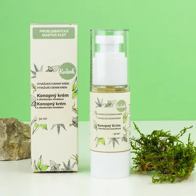 Obrázok produktu pre Krém z konope s extraktom z uhorky pre mastnú/problémovú pleť, 30 ml