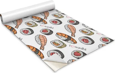 Zdjęcie produktu dla Folia samoprzylepna - Okleina meblowa - Dekoracyjna - Do mebli - Tapeta - Naklejka - Folia - Sushi z kreskówek - 100 x 50 cm