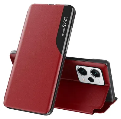 Zdjęcie produktu dla Eleganckie Etui View Case dla Xiaomi Redmi Note 12 Pro/Poco X5 Pro 5G - Czerwony KP29952