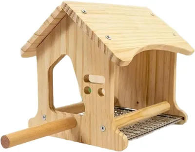 Immagine prodotto di Casetta per uccelli in legno - Gabbia per uccelli - Per la nidificazione - Legno naturale - 18,5 x 16 x 16,8 cm - Naturale