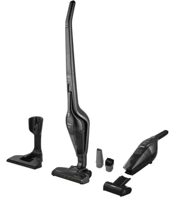 Produktbild von SENCOR SVC 0608BK Akku-Staubsauger 3-in-1 Stiel & Handgerät, HEPA, LED, Power Brush, 45 Min Laufzeit – Noir
