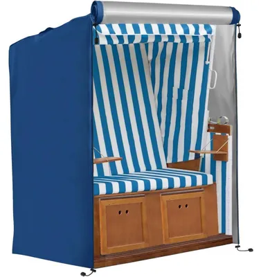 Produktbild von Strandkorb Schutzhülle Winterfest 420D Oxford Blau 135x105x175/140cm