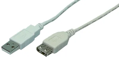 Produktbild von LogiLink USB 2.0 Verlängerungskabel grau 5,0 m