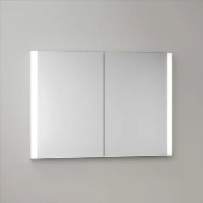 Imagen del producto de Keuco Royal Metis: Mueble de espejo empotrado LED, dimensiones 100 x 71 cm, con 2 puertas