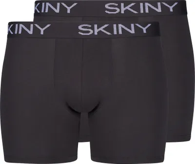 Produktbild von Skiny 2er Pack Baumwolle Long Short / Pant Pant mit längerem Bein, Baumwoll-Elasthan mit Stretch für Langlebigkeit, Angesetzter weicher Bund mit Logo