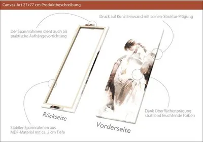 Produktbild von Leinwandbild Painted Lovely I 27x77 cm