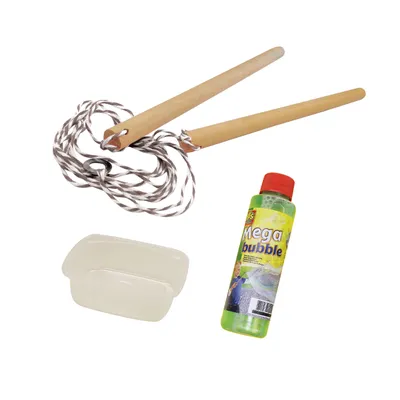 Produktbild von SES Creative 02251 - Mega Seifenblasen Set Riesenseifenblasen Mega Bubble, 200 ml, 5 Jahr(e), Nicht für Kinder von 0-3 Jahren