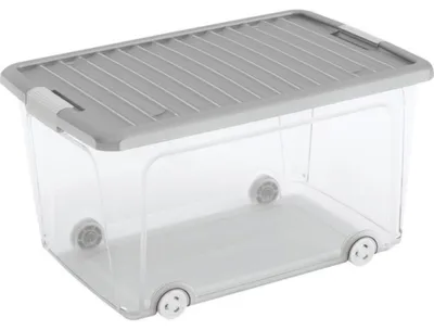 Obrázek produktu pro ABM Italia SpA 8083000 0854, Skladovací krabice, Šedá, Průhledná, Obdélníkový, Jednobarevný, Vnitřní, Šedá