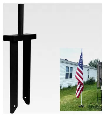Produktbild von Flaggenmast Erdanker, Metallische Universalpfähle für Rasen, Garten, Zelte und Haushaltsbeleuchtung