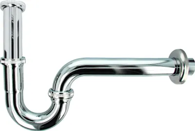 Produktbild von tecuro Röhrengeruchsverschluss Siphon 1 1/4 Zoll Ø 32 mm, extra lang - Edelstahl verchromt