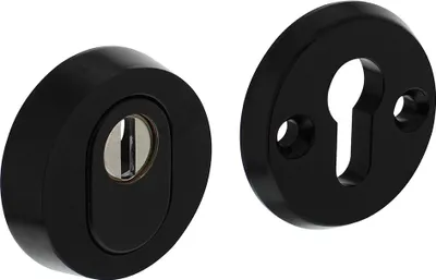 Produktbild von Sicherheitsrosette rund Aluminium schwarz - Pro Set