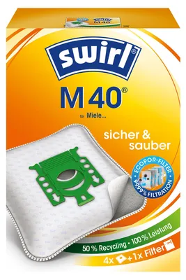 Produktbild von Swirl M40 Mirco Por Staubsaugerbeutel 4 StÃ1/4ck