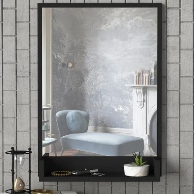 Produktbild von Skye Decor, Costa- CostaTRH, Schwarz, Wandspiegel, 75x45x12 cm, 100% Melaminbeschichtete Partikelplatte