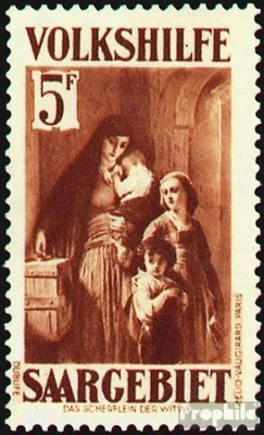 Produktbild von Briefmarken Saarland 1931 Mi 157 mit Falz Volkshilfe: Gemälde (IV)