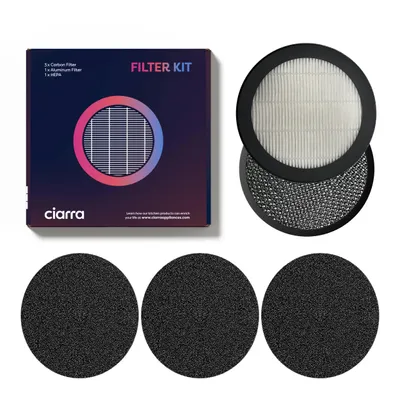 Obrázok produktu pre CIARRA CBCF008S Sada filtračného príslušenstva pre VMPHP01,VMPHW01,VMPHB01,VMPHL01, vrátane 3x filter s aktívnym uhlím, 1x hliníkový tukový filter, 1x polymérový filter