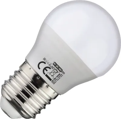 Produktbild von 5 watt Mini E27 LED F Leuchtmittel Birne Kugel G45 Warmweiß