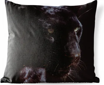 Produktbild von MuchoWow® Outdoor Kissen - Panther - Tier - Schwarz - 60x60 cm - Wetterfest - Lounge Kissen - Dekoration - Schlaf Kissen
