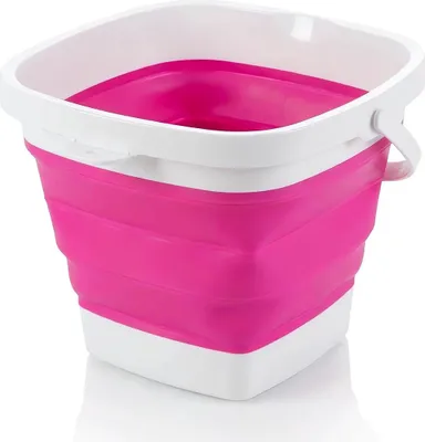 Immagine prodotto di Secchio pieghevole quadrato, dimensioni:5 litri, colore:Rosa