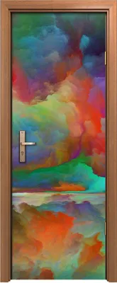 Produktbild von Türposter 70x200 cm Türaufkleber Türtapete Türfolie Klebefolie surreale abstrakte Landschaft