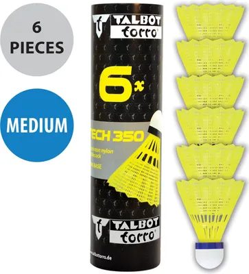 Image de Talbot-Torro Badminton Ball TECH 350 6er Dose, Korb:yellow, Speed blue/medium