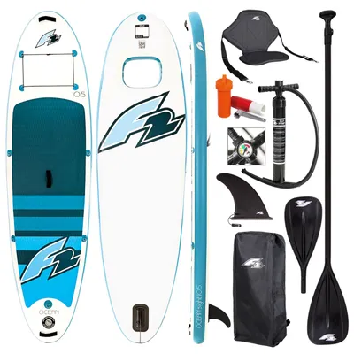Produktbild von F2 Set Stand Up Paddle Board Ocean Sight Weiss 11,5 + Kajak Zubehör Paket