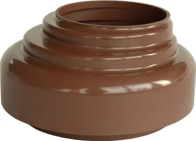 Produktbild von INEFA Verbindungsstück Fallrohr zu Abfluss, PVC DN75 / 75mm Braun Zubehör Fallrohr Kunststoff, einfache Steckmontage,  Germany