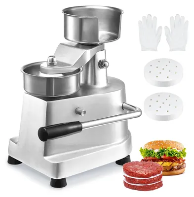 Produktbild von VEVOR Kommerzieller Burger-Patty-Maker, 100 mm, Hamburger-Rind-Patty-Maker, Strapazierfähig, Lebensmittelechter Edelstahl Burgerpresse, Küchenfleischf