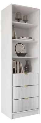 Produktbild von MIRJAN24 Regal Tireno 3SZ, Regal vom Hersteller (Farbe: Weiß Velvet)