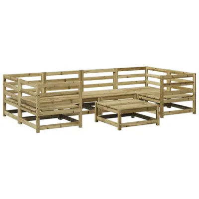 Immagine prodotto di vidaXL Set di divani da giardino 7 pezzi in legno di pino impregnato