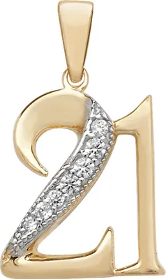 Image de Pendentif Femme Or 375/1000 avec Oxyde de Zirconium - 22mm*13mm; TRS10673