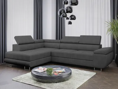 Produktbild von Sofa Couchgarnitur Sofagarnitur ALMA L mit Schlaffunktion und Bettkasten Wohnlandschaft Couch Polsterecke Eckcouch Polstergarnitur 15 Farben