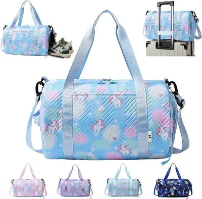 Produktbild von Wasserdichte Reisetasche für Mädchen – 25 Liter Sport- und Weekender-Tasche mit Schuhfach