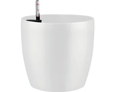 Obrázek produktu pro Samozavlažovací květináč plastový Lafiora Ø 43 cm, v. 39 cm bílý lesklý