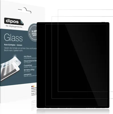 Produktbild von 2x Schutzfolie für Boox Tab X C - Anti-Shock 9H Folie dipos Glass Kunststoffglas