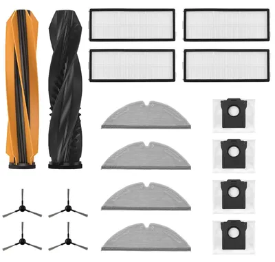 Produktbild von VERCO Ersatzteile für Dreame D20 Plus Zubehör Ersatz Bürsten Set HEPA Filter Staub Beutel Wisch Mopp Seitenbürste