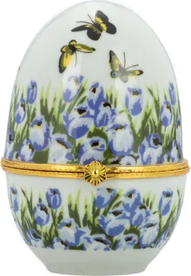 Produktbild von Nostalgie Porzellan-Ei-Dose "Tulpen", H 8 cm