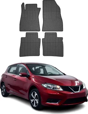 Obrázok produktu pre 2014-2020 Nissan Pulsar podlahové rohože gumové čierne 4 ks